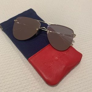 Le Specs The Prince Pink Mirrored Sunglasses